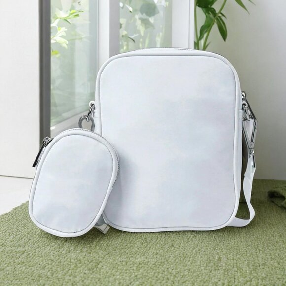 INC International Concepts Other - Inc International Concepts Men’s White One Front Zipper pocket Messenger Bag NWT